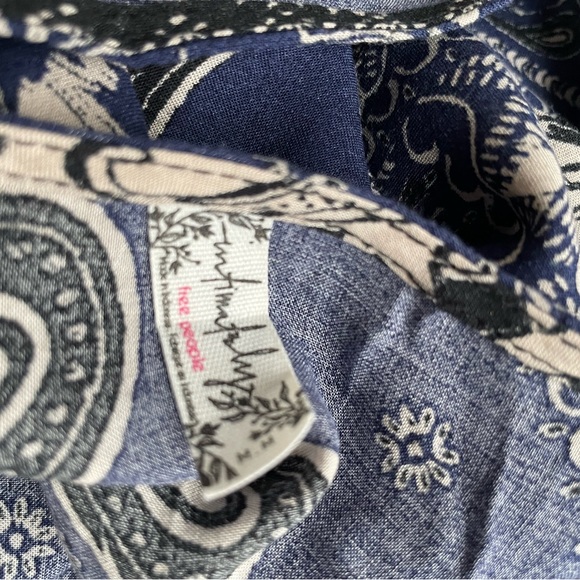 Free People Intimately Blue Handkerchief Dress/cover up size M - Picture 4 of 4